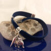 Bracelet velours avec pendentif chien