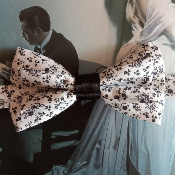 Noeud papillon Liberty noir et blanc