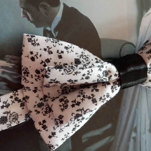 Noeud papillon Liberty noir et blanc