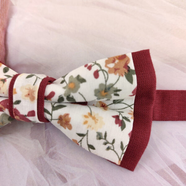 Noeud papillon bordeaux Liberty pour enfant