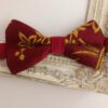 Noeud papillon Bordeaux et ocre