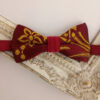 Noeud papillon Bordeaux et ocre pour enfant