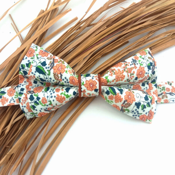 Noeud papillon double Liberty marron