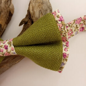 Noeud papillon kaki et Liberty