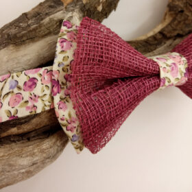 Noeud papillon prune clair