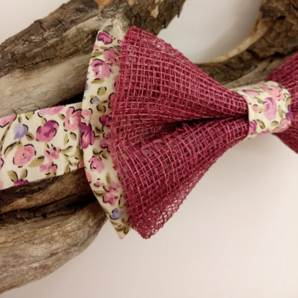 Noeud papillon prune clair