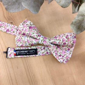 Noeud papillon double rose Liberty