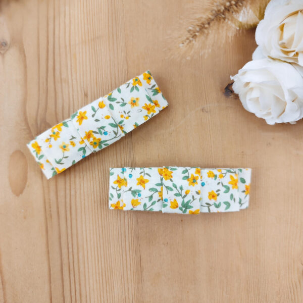 Barrette clic-clac Liberty jaune