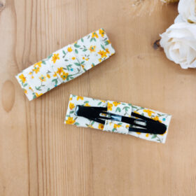 Barrette clic-clac Liberty jaune