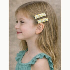 Barrette clic-clac Liberty jaune