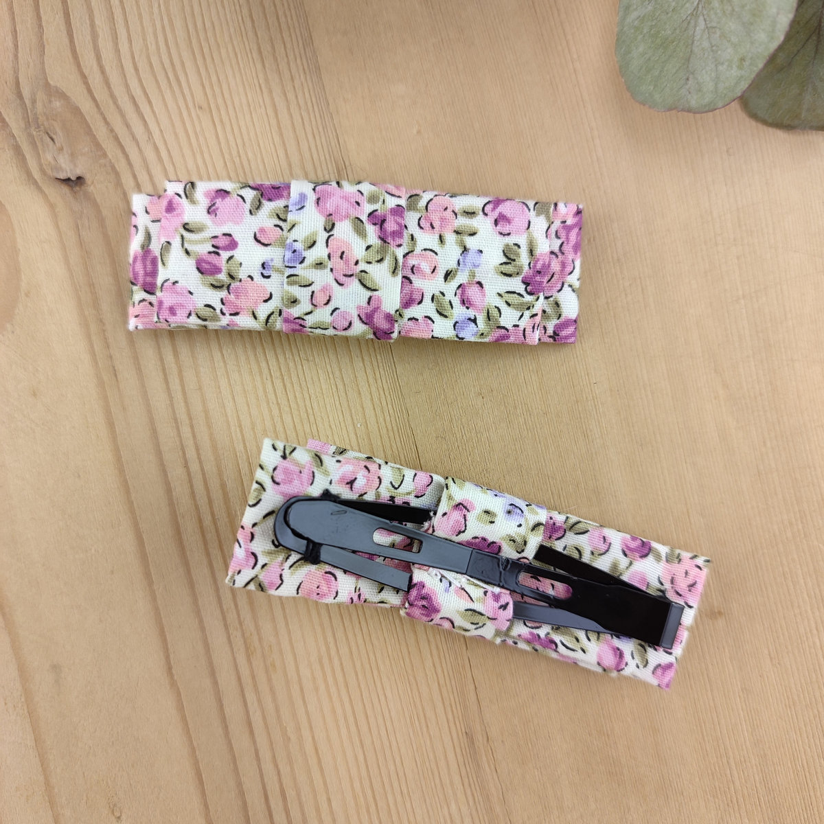 Barrette clic-clac Liberty rose