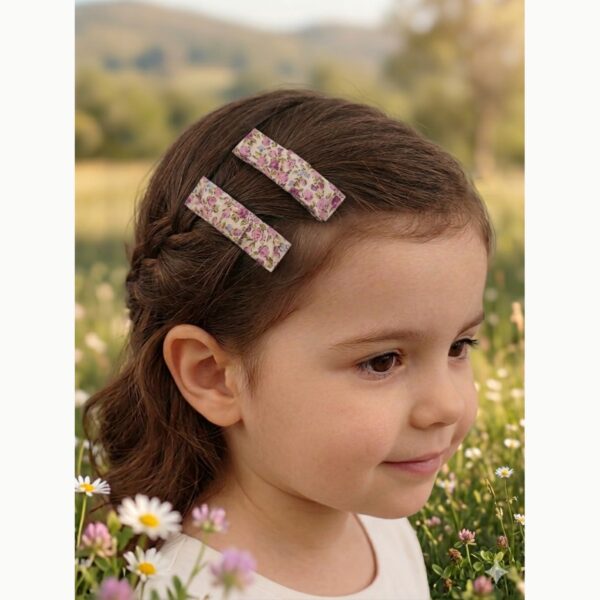 Barrette clic-clac Liberty rose