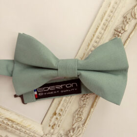 Noeud papillon double vert sauge foncé