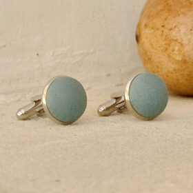Boutons de manchettes vert sauge