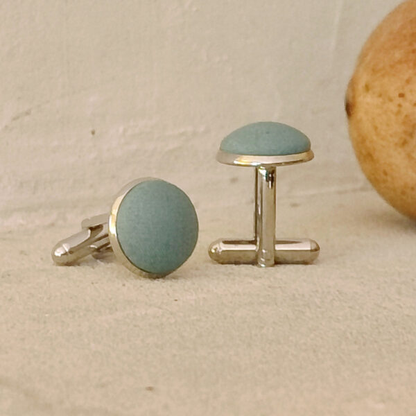 Boutons de manchettes vert sauge