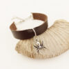 Bracelet cuir et pendentif araignée