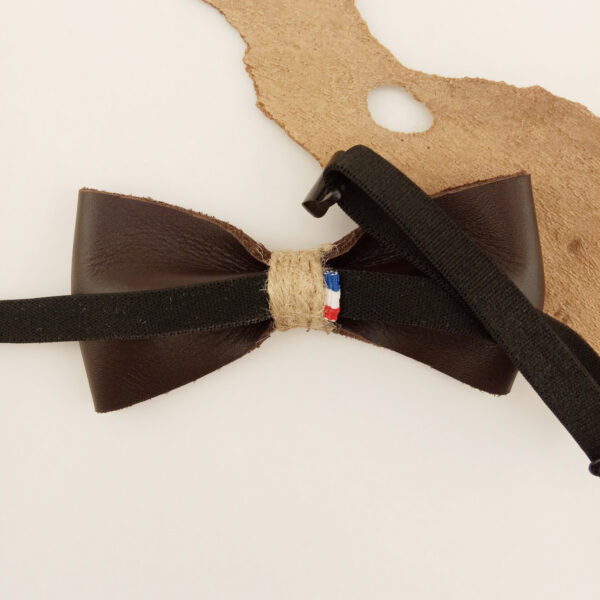 Noeud papillon cuir et ficelle de jute pour enfant