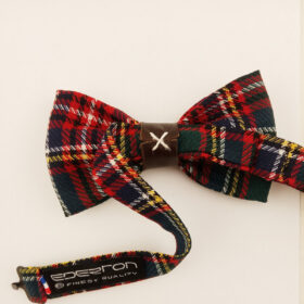 Noeud papillon cuir et Tartan