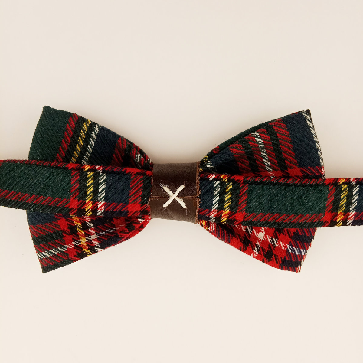 Noeud papillon cuir et Tartan