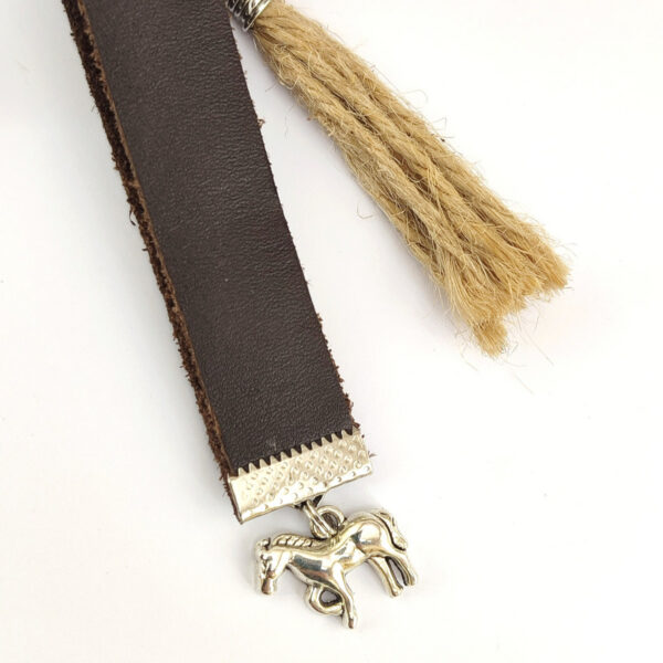 Bijou de licol cuir avec pendentif cheval