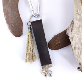 Bijou de licol cuir avec pendentif cheval