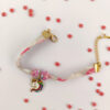 Bracelet licorne et tissu à pois
