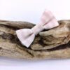 Barrette noeud papillon petits carreaux roses