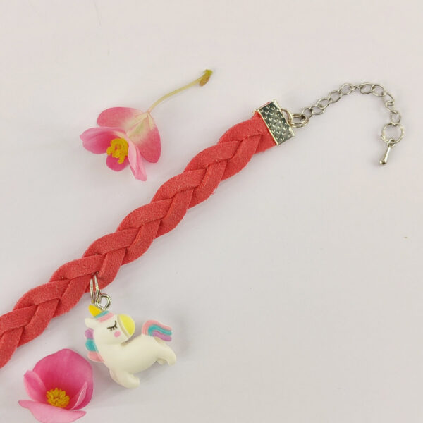 Bracelet tressé licorne