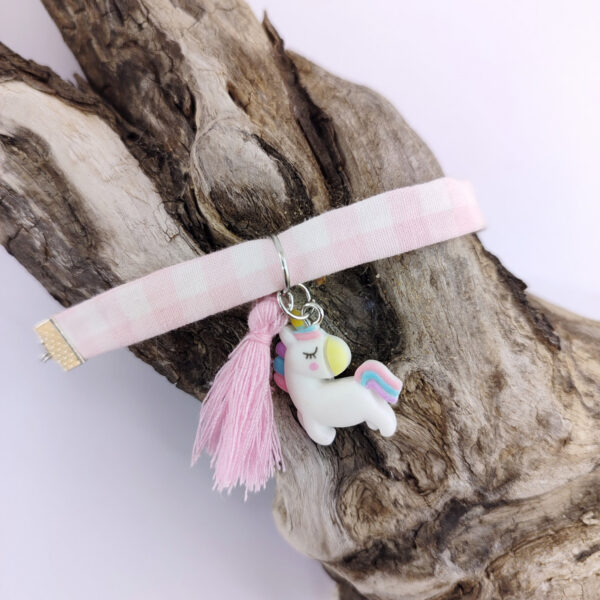 Bracelet licorne et pompon rose
