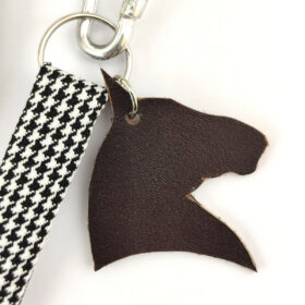 Bijou de licol tissu pied de poule