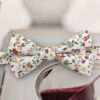Noeud papillon double bordeaux et vert sauge