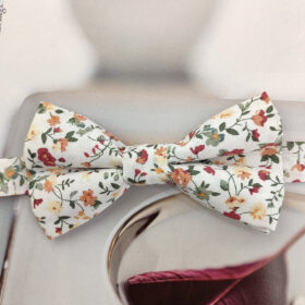 Noeud papillon double bordeaux et vert sauge