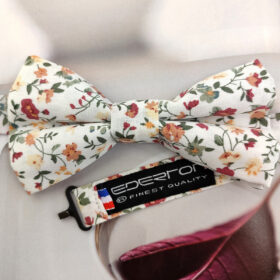 Noeud papillon double bordeaux et vert sauge