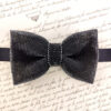 Noeud papillon lurex noir et argent