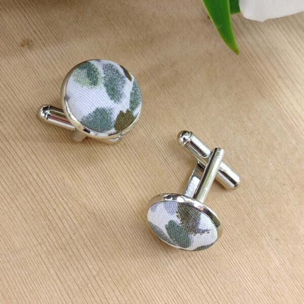 Boutons de manchettes fleurs Liberty rose