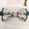 Noeud papillon double vert sauge