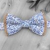 Noeud papillon Liberty bleu et liège naturel