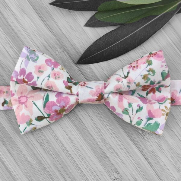 Noeud papillon Sakura rose