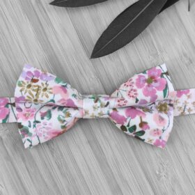 Noeud papillon double Sakura rose