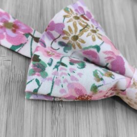 Noeud papillon double Sakura rose