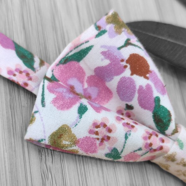 Noeud papillon Sakura rose pour enfant
