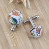 Boutons de manchettes Liberty terracotta