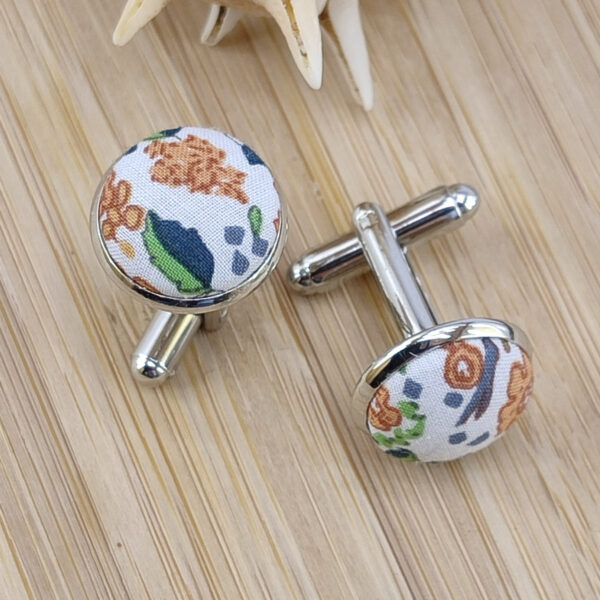 Boutons de manchettes Liberty terracotta