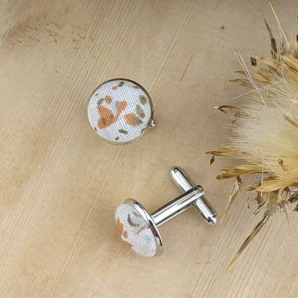 Boutons de manchettes terracotta