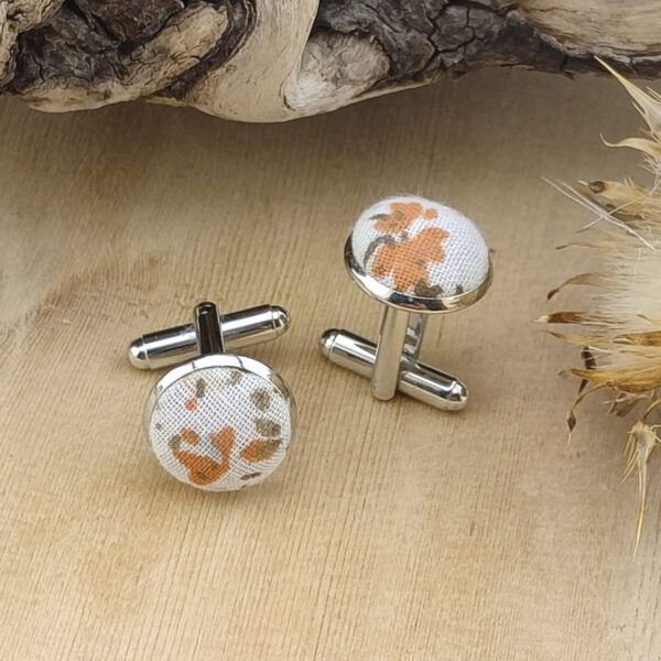 Boutons de manchettes terracotta