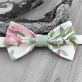 Nœud papillon fleur et feuillage