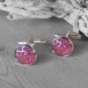 Boutons de manchettes strass roses