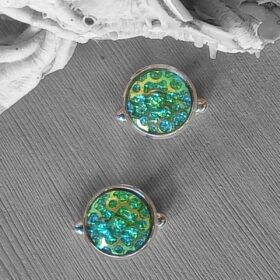 Boutons de manchettes Strass verts