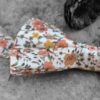 Noeud papillon double pour enfant à fleurs orange brûlée