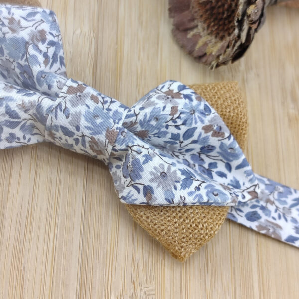 Nœud papillon pointus Liberty bleu